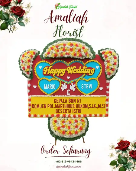 Papan Bunga Pernikahan Danau Tundai